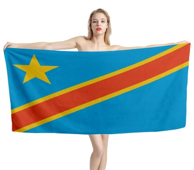 Congo Flag Beach Towel
