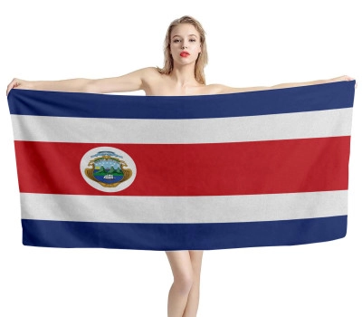Costa Rica Flag Beach Towel