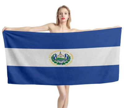 El Salvador Flag Beach Towel