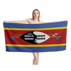 Eswatini Flag Beach Towel