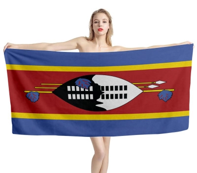Eswatini Flag Beach Towel