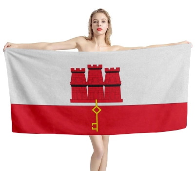 Gibraltar Flag Beach Towel