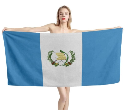 Guatemala Flag Beach Towel
