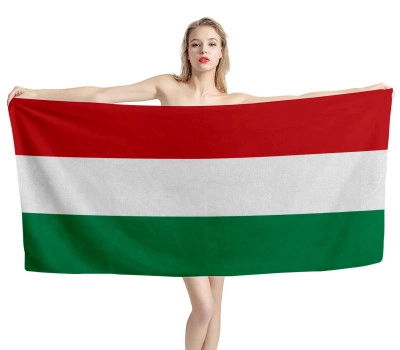 Hungary Flag Beach Towel
