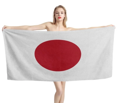 Japan Flag Beach Towel