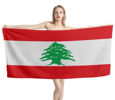 Lebanon Flag Beach Towel