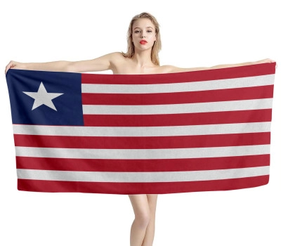 Liberia Flag Beach Towel