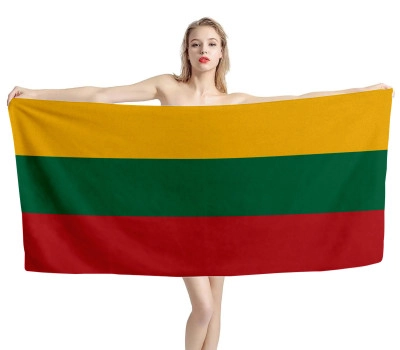 Lithuania Flag Beach Towel