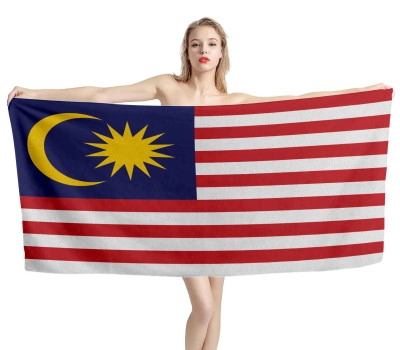 Malaysia Flag Beach Towel