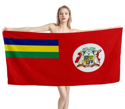 Mauritius Red Ensign Flag Beach Towel