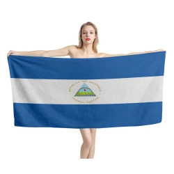 Nicaragua Flag Beach Towel