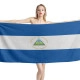 Nicaragua Flag Beach Towel - Image 1