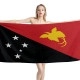 Papua New Guinea Flag Beach Towel - Image 1