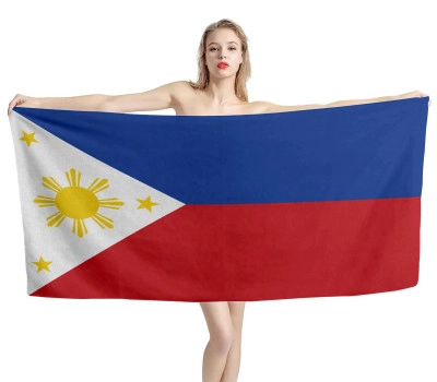 Philippines Flag Beach Towel