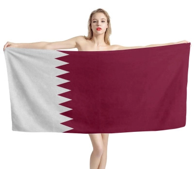 Qatar Flag Beach Towel
