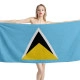 Saint Lucia Flag Beach Towel - Image 1