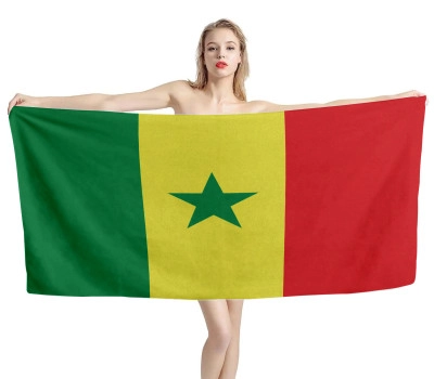 Senegal Flag Beach Towel
