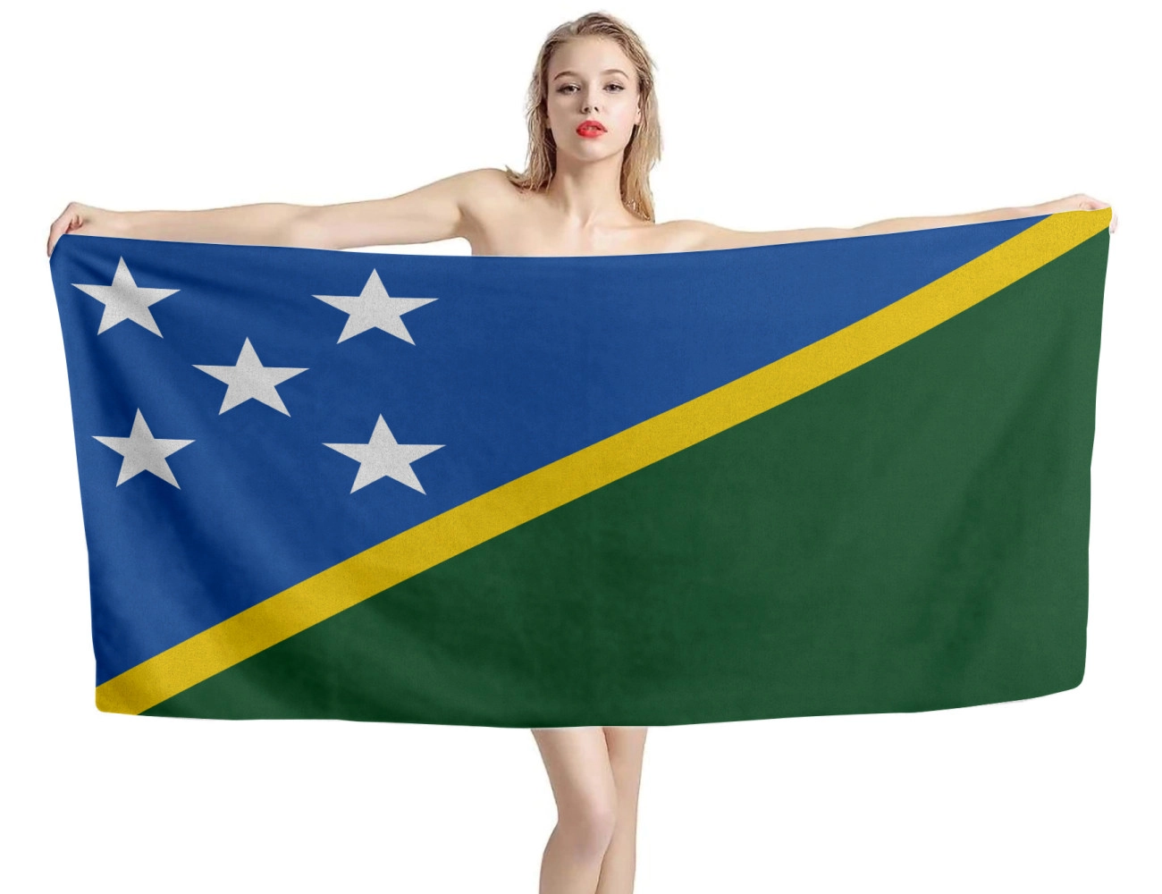 Solomon Islands Flag Beach Towel