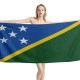 Solomon Islands Flag Beach Towel - Image 1