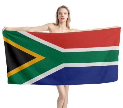 South Africa Flag Beach Towel
