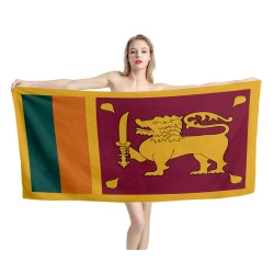 Sri Lanka Flag Beach Towel