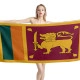 Sri Lanka Flag Beach Towel - Image 1