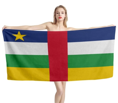 Central African Republic Flag Beach Towel