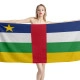 Central African Republic Flag Beach Towel - Image 1