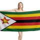 Zimbabwe Flag Beach Towel - Image 1