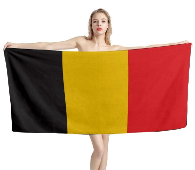 Belgium Flag Beach Towel