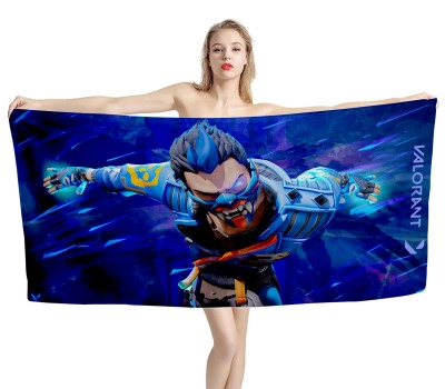 Cool Yoru Valorant Game Beach Towel