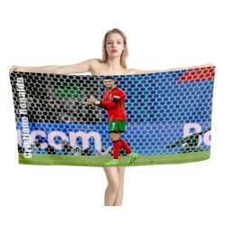 Cristiano Ronaldo Portugal Football National Team 2024 Beach Towel