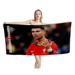 Cristiano Ronaldo Portugal Football Team 2024 Beach Towel