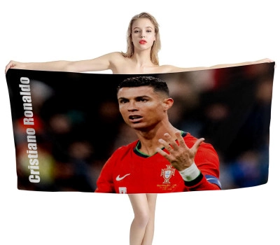 Cristiano Ronaldo Portugal Football Team 2024 Beach Towel
