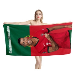 Cristiano Ronaldo Portugal Football Team Beach Towel