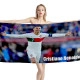 Cristiano Ronaldo Portugal White Football Team EURO 2024 Beach Towel - Image 1