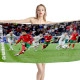 Cristiano Ronaldo is focus of penalty Portugal Team 2024 Euro Beach Towel - Image 1