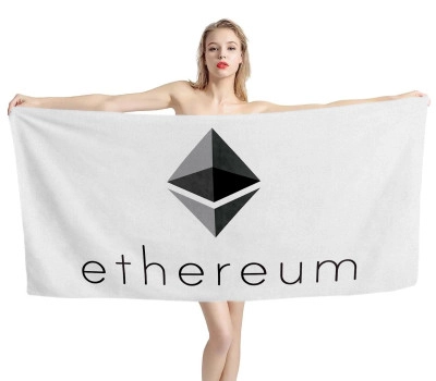 Ethereum (ETH) White Beach Towel