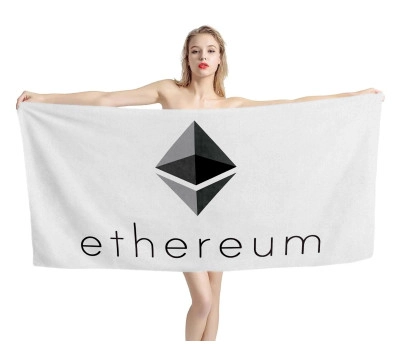 Ethereum (ETH) White Beach Towel