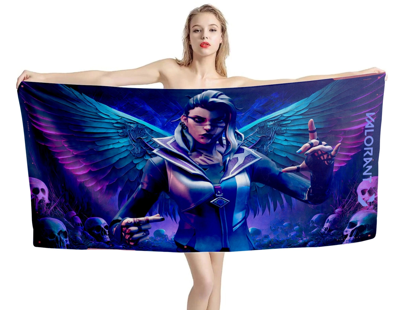 Fade Valorant Game Beach Towel, VOLA--GAME--3