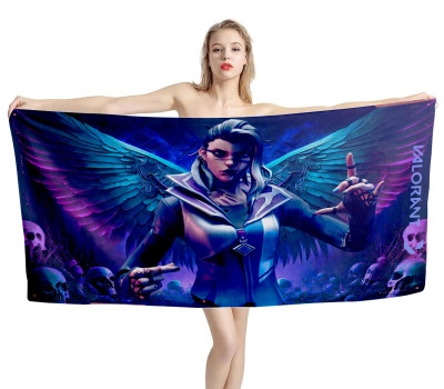 Fade Valorant Game Beach Towel