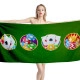 Gamble casino poker card and chip roulette Beach Towel - Image 1