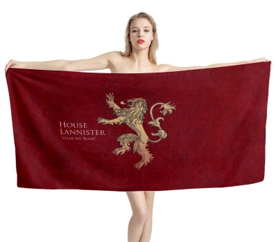 House Lannister "Hear Me Roar" Red Beach Towel