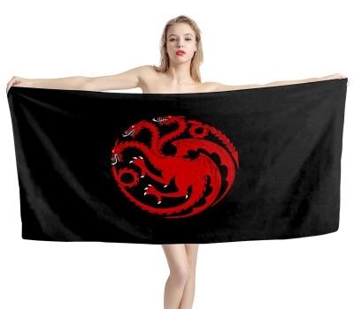 House Targaryen of Dragonstone Black Beach Towel