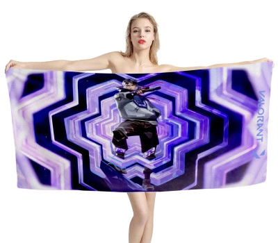 Iso Cool Valorant Game Beach Towel
