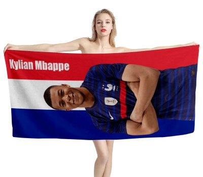 Kylian Mbappé Beach Towel 