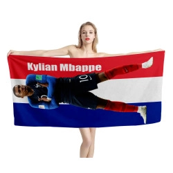 Kylian Mbappé Beach Towel 