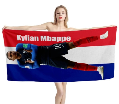Kylian Mbappé Beach Towel 