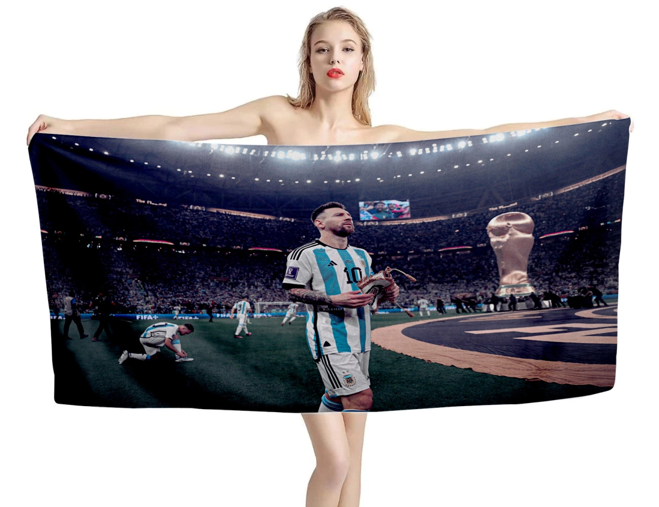 Lionel Messi Copa America 2024 Beach Towel, MESSI0TOWEL