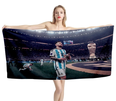 Lionel Messi Copa America 2024 Beach Towel